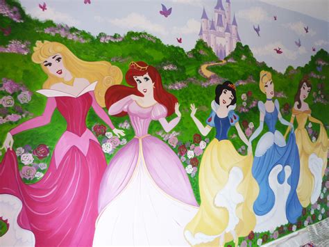 princess wall art decor|princess murals for walls bedrooms.